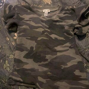 Splendid Ruffle Camo T-shirt